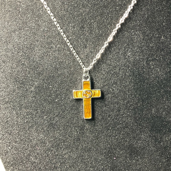 Jewelry - Silver Stampes Cross with Stainless Steel Chain